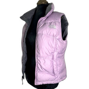 The North Face Women’s Lavender Puffer Vest Goose Down Size Small S/P Minor Flaw